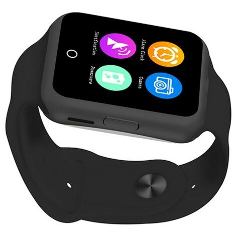 Ceas Smartwatch cu Telefon iUni V88, 1.22 inch, BT, 64MB RAM, 128MB ROM, Negru